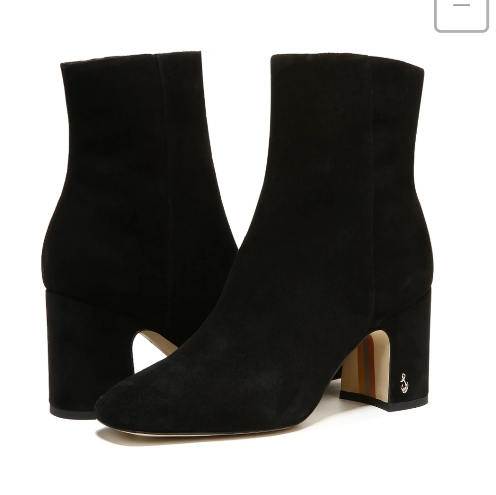 Sam Edelman Hilty Black Suede Boots 7.5